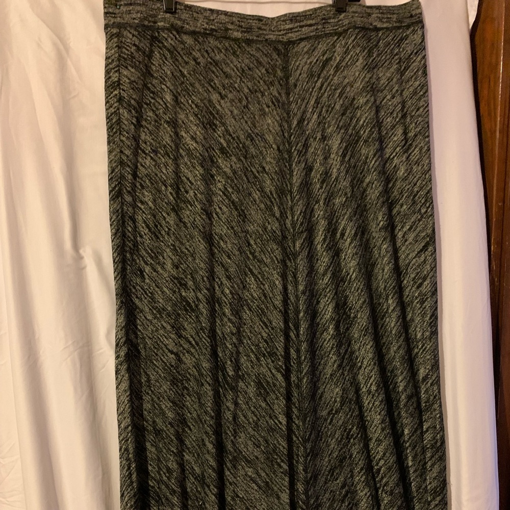 Lane Bryant Black and Grey Maxi Skirt Size 22/24